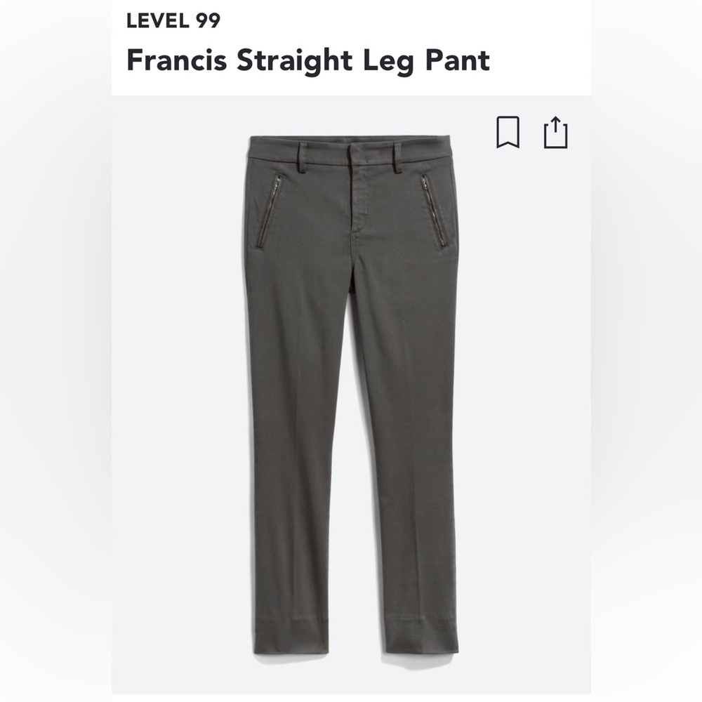 Level 99 size 29 dark gray trousers EUC Francis Straight leg